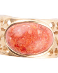 Pharoah Orange Sponge Coral and Golden Bronze Ring