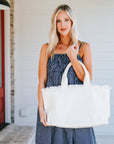 Presley Fray Canvas Tote