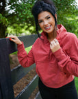 Vivienne Zip Up Stand Collar Ribbed Thumbhole Sleeve Sweatshirt