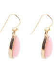 Pink Opal Golden Drop Earrings