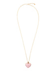 Pink Opal Golden Pendant Necklace