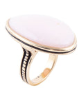 Pink Opal Golden Statement Ring