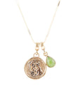Pisces - Zodiac Green Jade Golden Charm Necklace