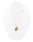 Pisces - Zodiac Green Jade Golden Charm Necklace