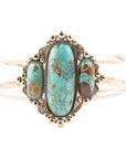Plateau Blue Turquoise Golden Cuff Bracelet