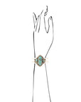 Plateau Blue Turquoise Golden Cuff Bracelet