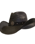 POLICE HEROES BLACK SHANTUNG STRAW