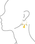 Pomelo Tassel Hoop Earrings