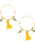 Pomelo Tassel Hoop Earrings
