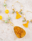 Pomelo Tassel Hoop Earrings