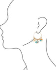 Poseidon Abalone Dangle Hoop Earrings