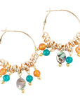 Poseidon Abalone Dangle Hoop Earrings