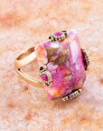 Prismatic Pink Spiny Oyster Matrix Statement Ring