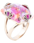 Prismatic Pink Spiny Oyster Matrix Statement Ring
