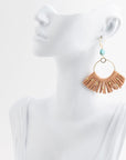 Pueblo Blue Magnesite Golden Fringe Earrings