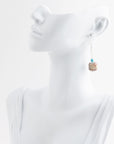 Purple Agate Chucky Sterling Silver Drop Earrings