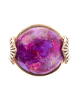 Purple Turquoise Golden Statement Ring