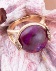 Purple Turquoise Golden Statement Ring