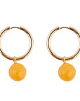 Quartz Hoop Earrings