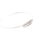 Quill Sterling Feather Cuff Bracelet