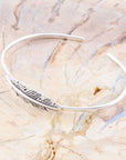 Quill Sterling Feather Cuff Bracelet
