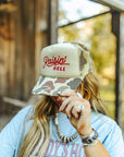 Raisin' Hell Green Camo Trucker Hat