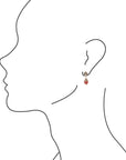 Raja Orange Sponge Coral Drop Earring