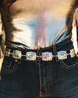 Rectangle Concho Chain Belt