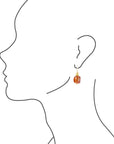 Red Agate Drop Earrings