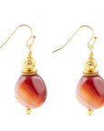 Red Agate Drop Earrings
