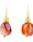 Red Agate Drop Earrings