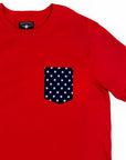 Flying R Ranchwear - Navy Star Print - Pocket T-shirt - Made in USA