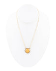 River Rocks Yellow Quartz and Golden Bronze Necklace