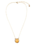 River Rocks Yellow Quartz and Golden Bronze Necklace