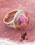 River Rocks Statement Ring - Pink Spiny Shell