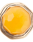 River Rocks Yellow Quartz Golden Statement Ring