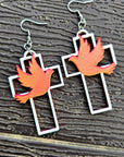3D Print Christian Cross Faith Earrings Made in America