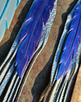3D Printed Feather Leather Fringe Earrings Made in America