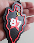 3D Print Chiefs Arrowhead Kc 15 Mahomes Kansas City 87 Kelce Football Keychain Made in America