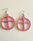 3D Print Christian Cross Faith Earrings Made in America