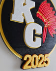 3D Print Chiefs Kc Kansas City Football Ornament or Keychain