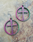 3D Print Christian Cross Faith Earrings Made in America