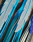 3D Printed Feather Leather Fringe Earrings Made in America