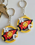 3D Print Chiefs Earrings Keychain Red Kingdom Kansas City KC Football