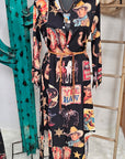Vintage Cowboy Collage Western Duster Dress
