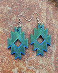 3D Print Southwestern Aztec Boho Earrings Choice of Colors Made in America