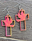 3D Print Christian Cross Faith Earrings Made in America