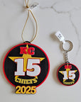 3D Print Chiefs Kc 15 Mahomes Kansas City Patrick Football Ornament or Keychain