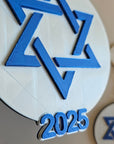 3D Print Israel Flag Star of David Ornament or Keychain