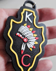 3D Print Chiefs Arrowhead Kc Kansas City Football Keychain Made in America